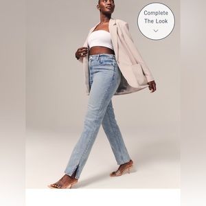 Abercrombie The 90’s Straight Ultra High Rise Curve Love Jeans
